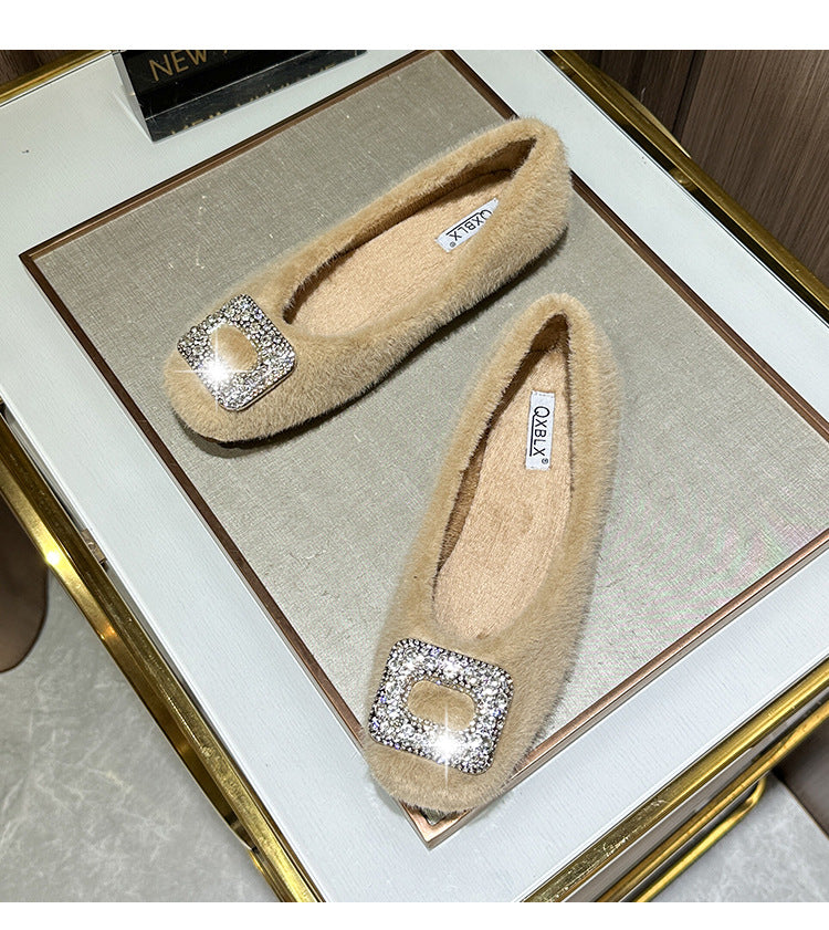 Fireside Sparkle Buckle Flats