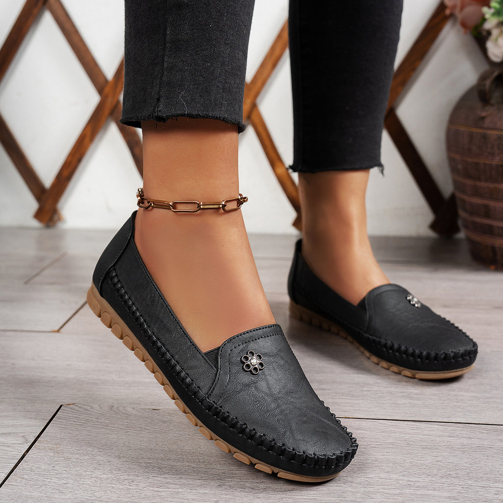 Petal Touch Stitched Loafers
