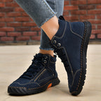 Blue Horizon Lace-Up Ankle Boots