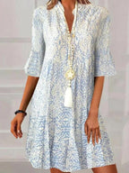 Coastal Escape Printed Shift Dress