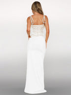 After Hours Lace-Waist Maxi Dress