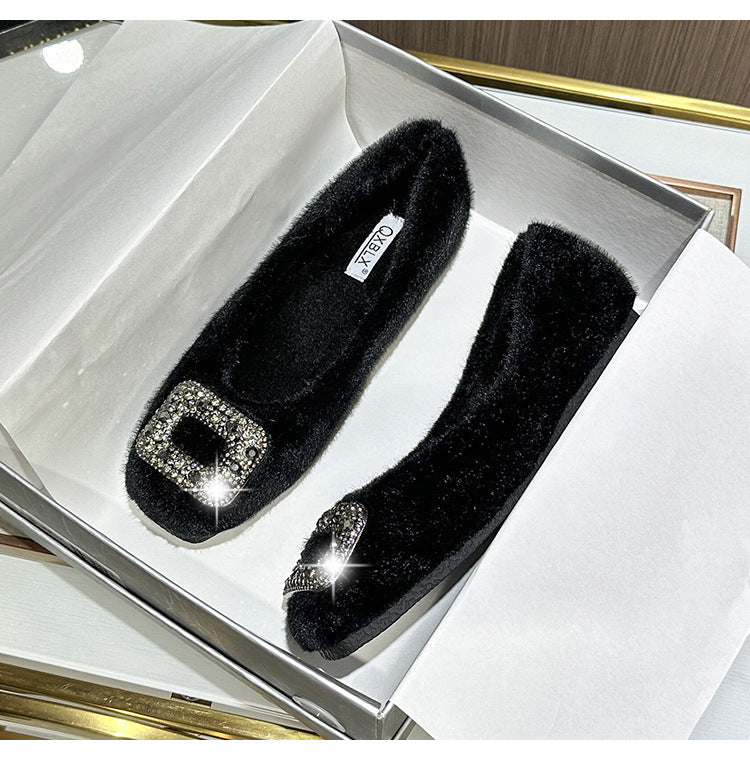 Fireside Sparkle Buckle Flats