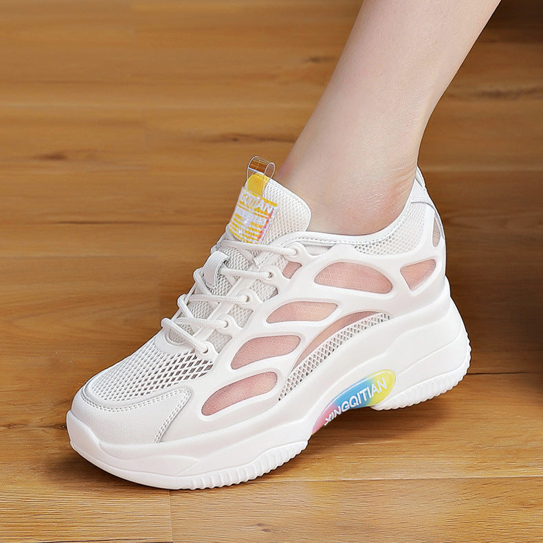 Airy Elevation Mesh Wedge Trainers