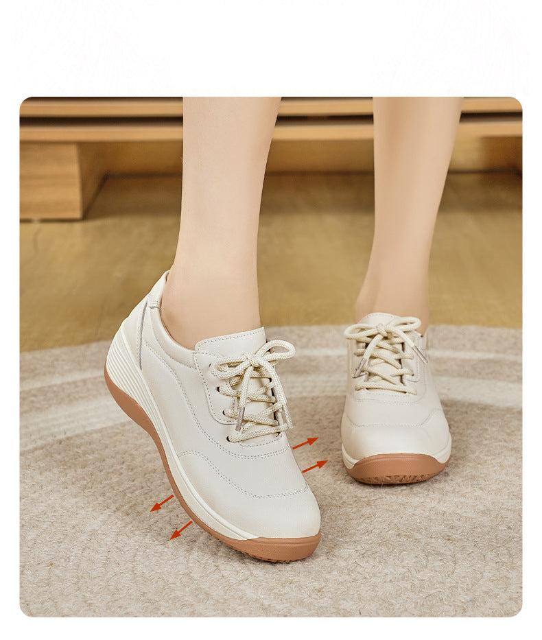 Sunlit Steps Cut-Out Wedge Trainers