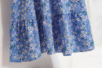 Golden Meadow Floral Midi Dress