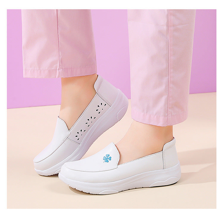 Blue Bloom Slip-On Shoes