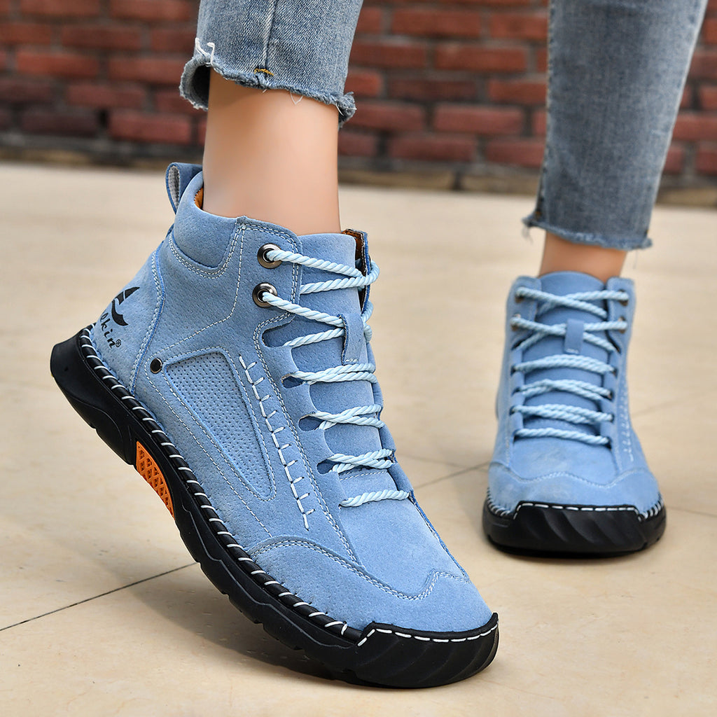 Blue Horizon Lace-Up Ankle Boots