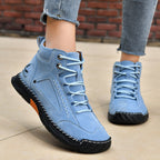 Blue Horizon Lace-Up Ankle Boots