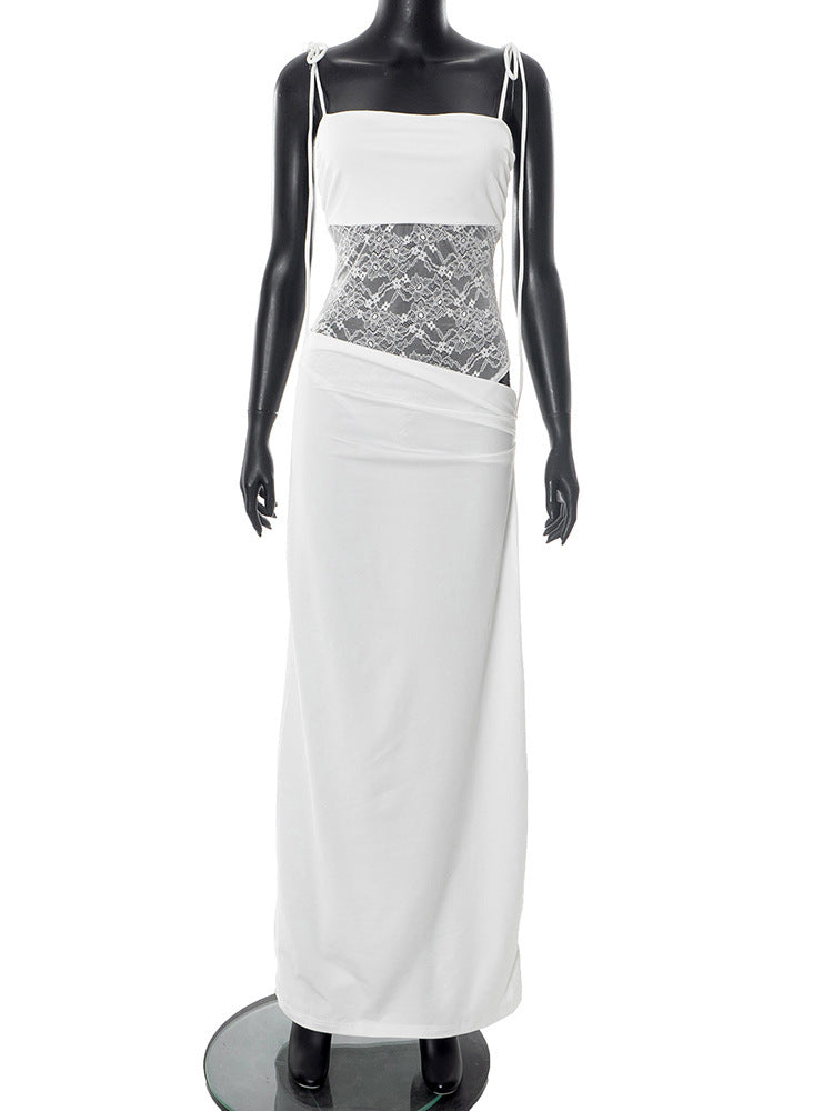 After Hours Lace-Waist Maxi Dress