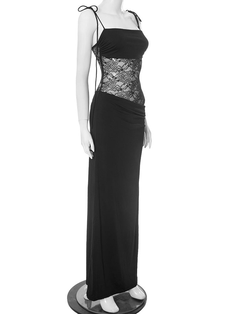 After Hours Lace-Waist Maxi Dress