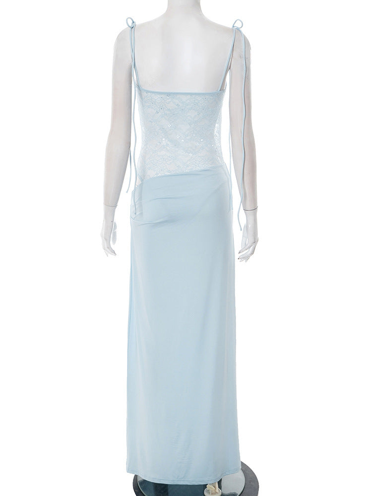 After Hours Lace-Waist Maxi Dress
