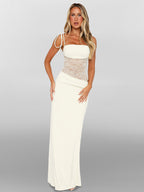After Hours Lace-Waist Maxi Dress
