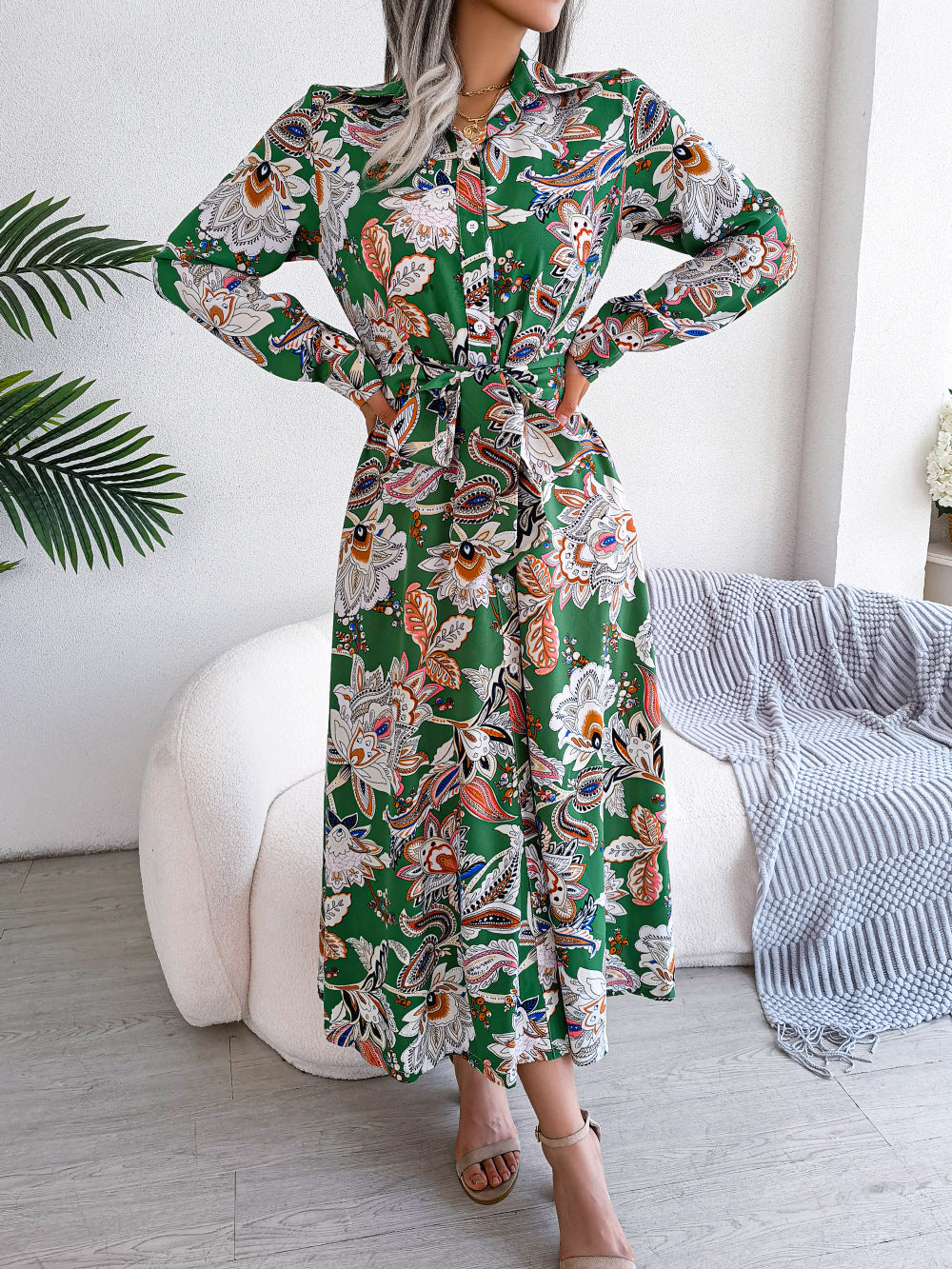 Wanderlust Paisley Shirt Dress