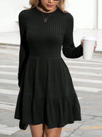 Sweet Temptation Ribbed Skater Dress
