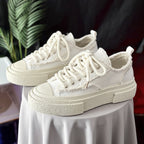 Weekend Edit Frayed Canvas Trainers