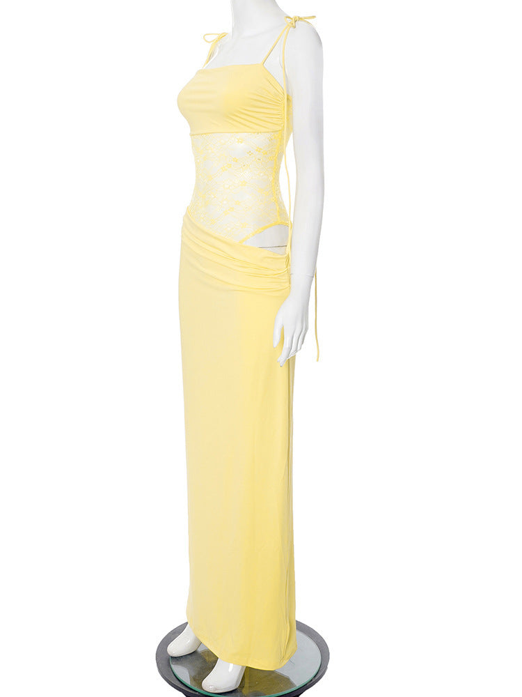 After Hours Lace-Waist Maxi Dress