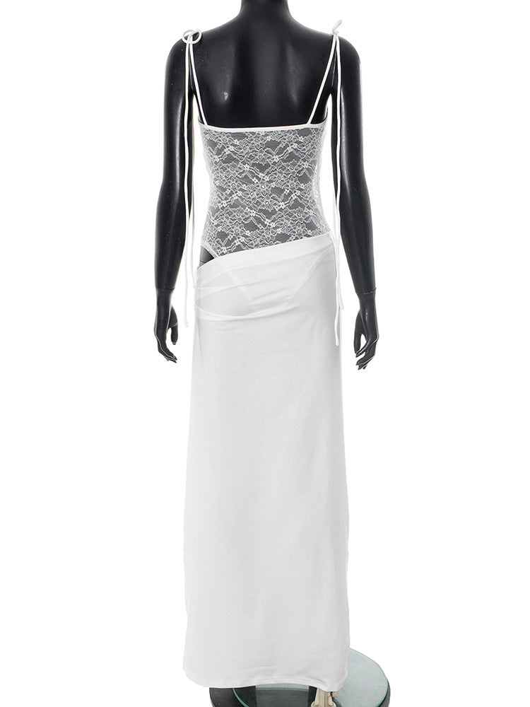 After Hours Lace-Waist Maxi Dress