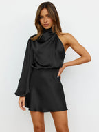 Midnight Moment One-Shoulder Mini Dress