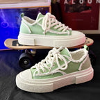 Weekend Edit Frayed Canvas Trainers