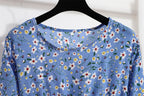 Golden Meadow Floral Midi Dress