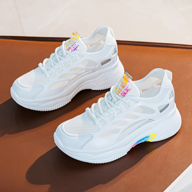 Airy Elevation Mesh Wedge Trainers