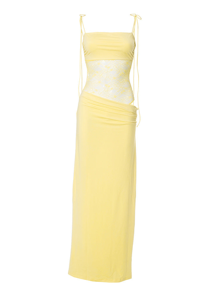 After Hours Lace-Waist Maxi Dress