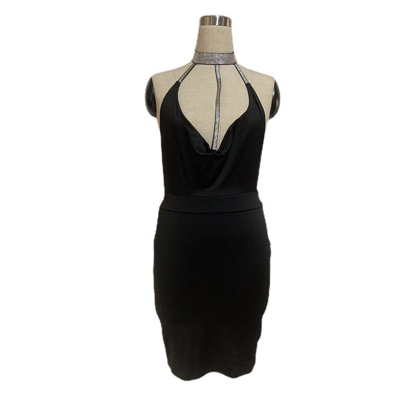 After Hours Crystal-Strap Bodycon Dress