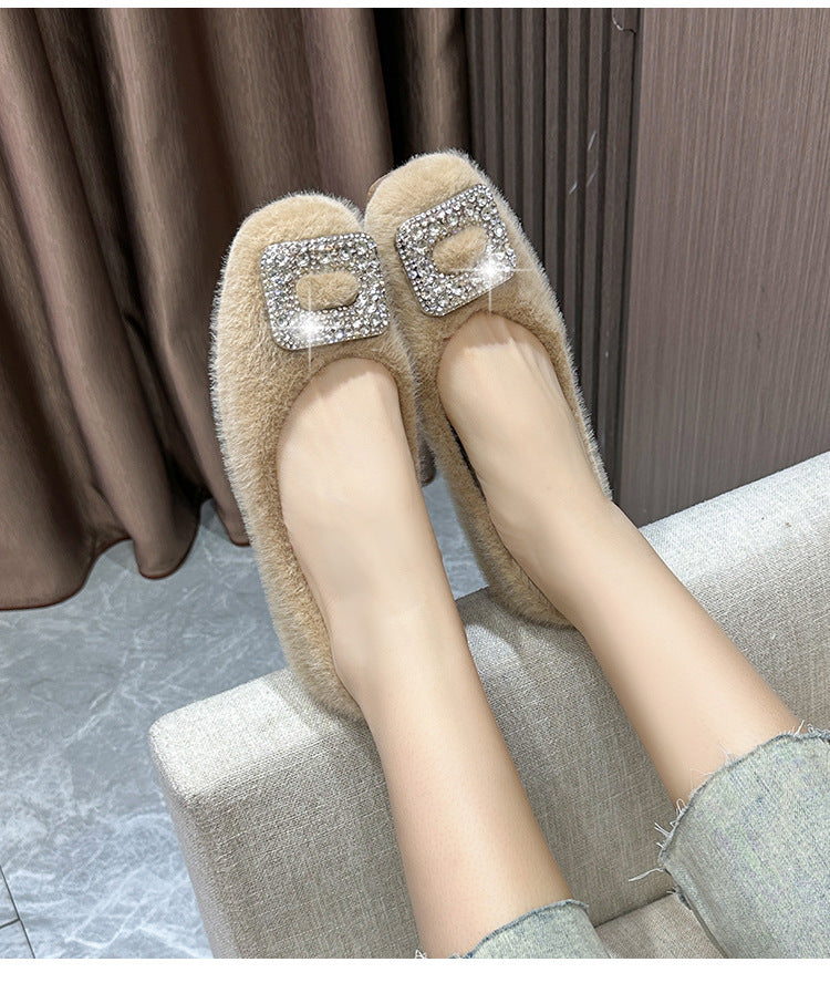 Fireside Sparkle Buckle Flats