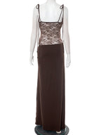 After Hours Lace-Waist Maxi Dress