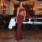 After Hours Lace-Waist Maxi Dress