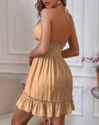 Summer Crush Smocked Halter Mini Dress