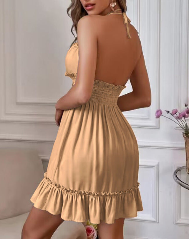 Summer Crush Smocked Halter Mini Dress