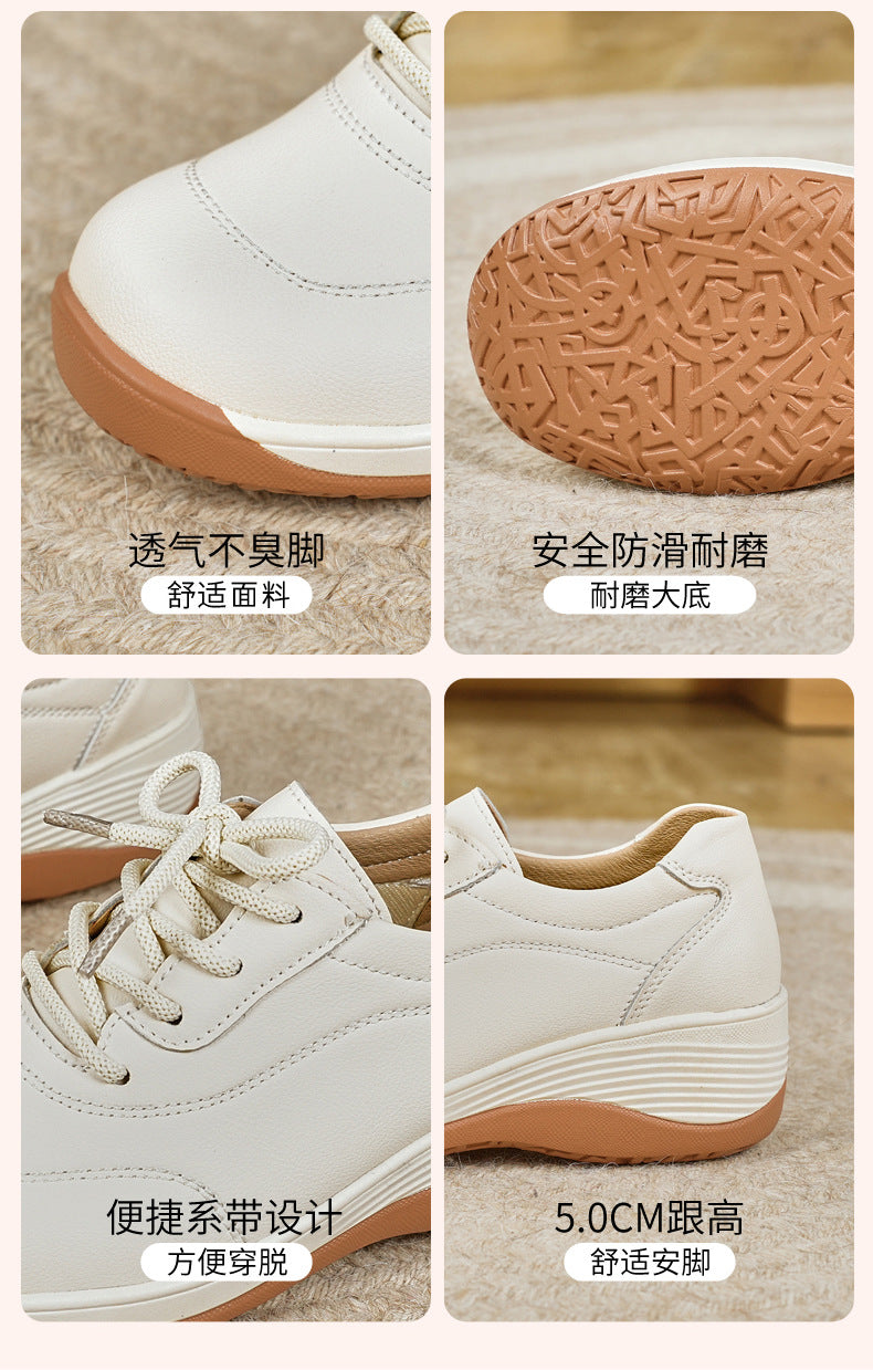 Sunlit Steps Cut-Out Wedge Trainers