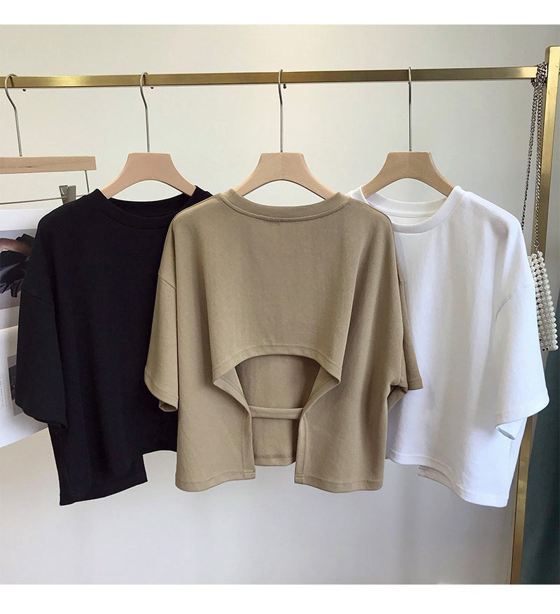 Open Secret Cut-Out Back Tee