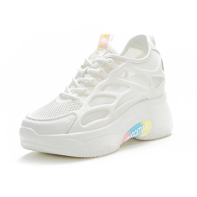 Airy Elevation Mesh Wedge Trainers