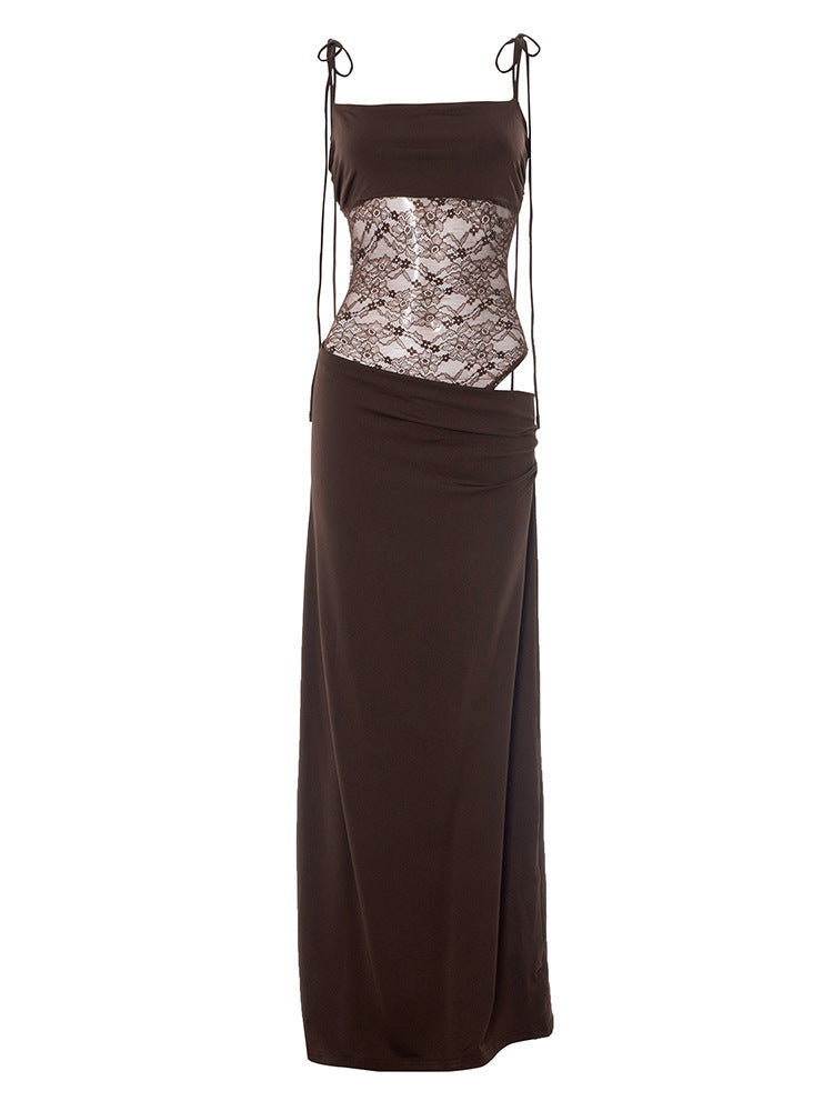 After Hours Lace-Waist Maxi Dress