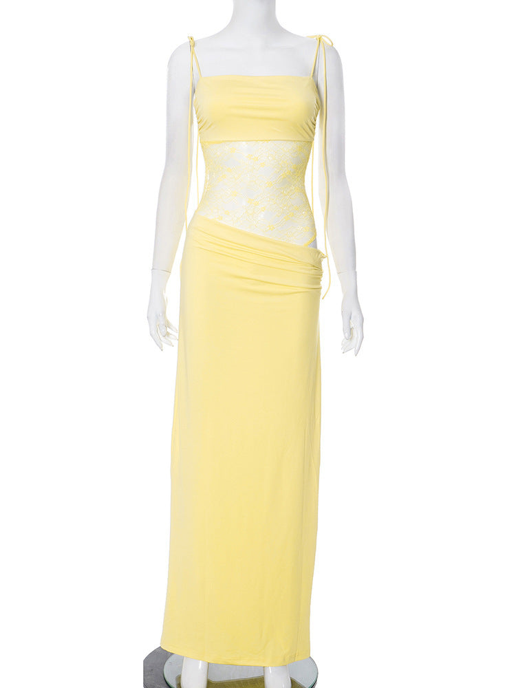After Hours Lace-Waist Maxi Dress