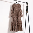 Golden Meadow Floral Midi Dress