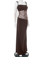 After Hours Lace-Waist Maxi Dress