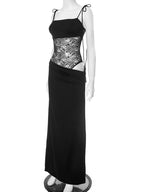 After Hours Lace-Waist Maxi Dress