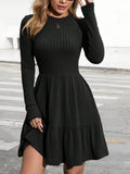 Sweet Temptation Ribbed Skater Dress