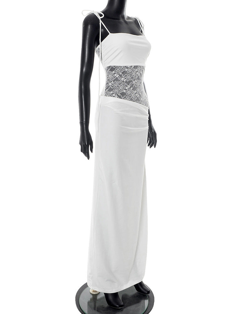 After Hours Lace-Waist Maxi Dress