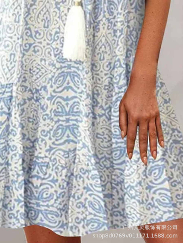 Coastal Escape Printed Shift Dress