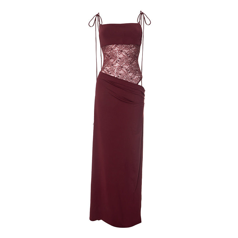 After Hours Lace-Waist Maxi Dress