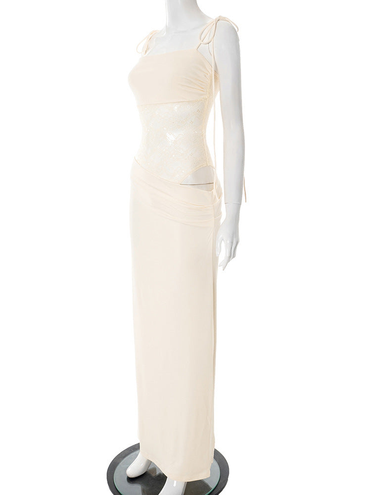 After Hours Lace-Waist Maxi Dress