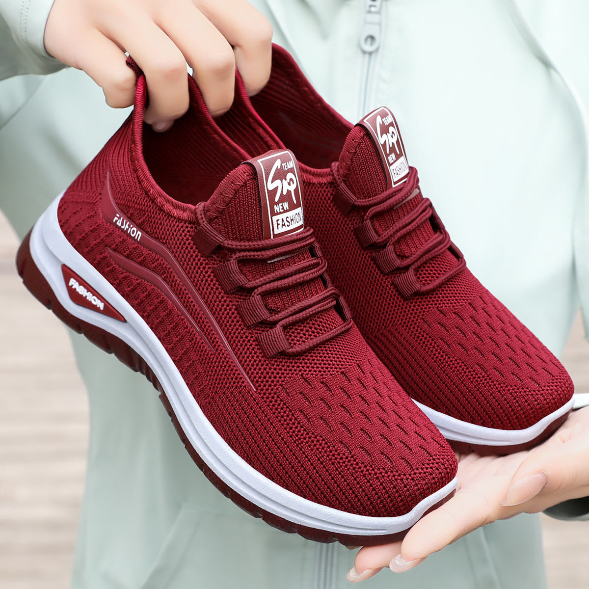 Rose Pace Lace-Up Trainers