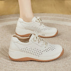 Sunlit Steps Cut-Out Wedge Trainers