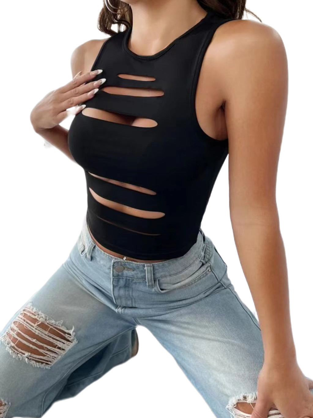 Dare to Bare Cut-Out Crop Top