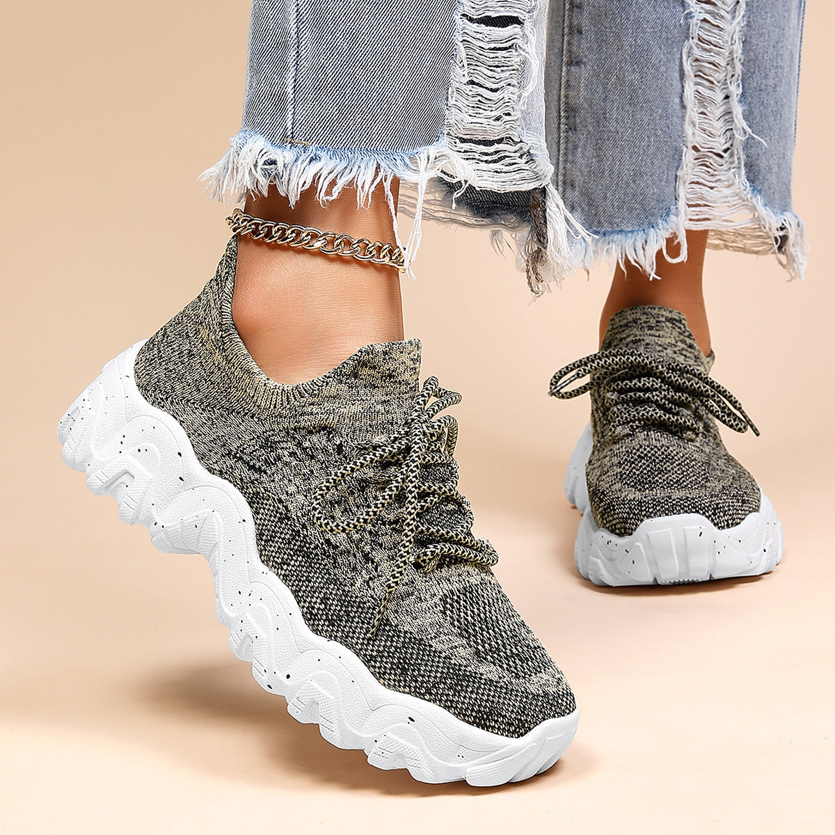 Easy Rhythm Knit Trainers