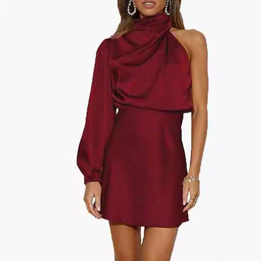 Midnight Moment One-Shoulder Mini Dress